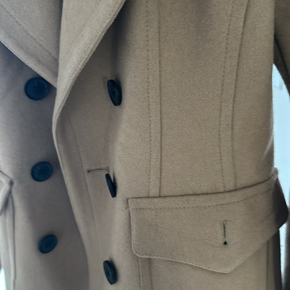 BCBG MAXAZRIA CAMEL PEA COAT - Picture 3 of 4